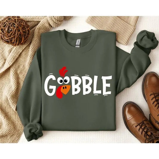 Gobble Turkey Sweatshirt, Hoodie, T