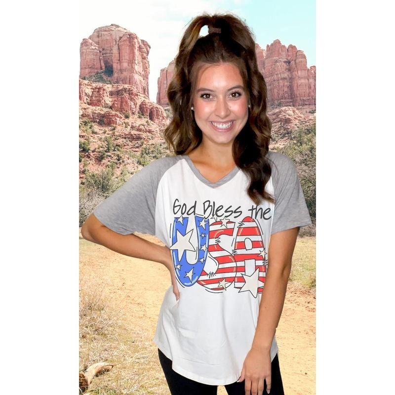 God Bless the USA V-Neck T-Shirts, Hoodie, Sweatshirt | WearSparks.com