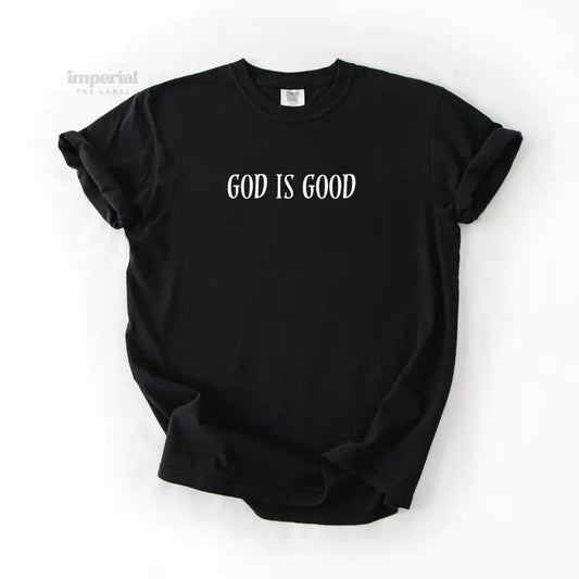 God Is Good Comfort Colors T-Shirt, Oversized Vintage-Washed Tee, Soft Garment-Dyed Cotton, Aesthetic Streetwear, Casual Everyday Outfit