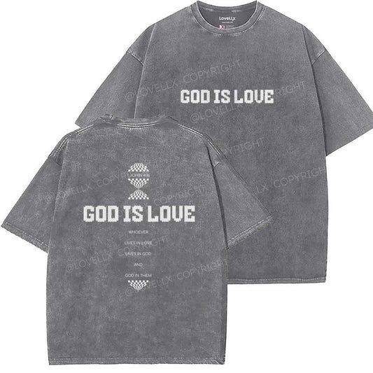 God Is Good Unisex Washed T-Shirt, Christian t shirts, Vintage 90s Graphic Tee, Gift Top Womenswear Cotton