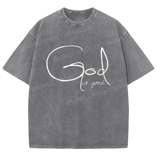 God Is Good Unixes Washed T-Shirt, Christian t shirts, Christian Jesus  t shirts, Vintage 90s Graphic Tee Gift Cotton Top...