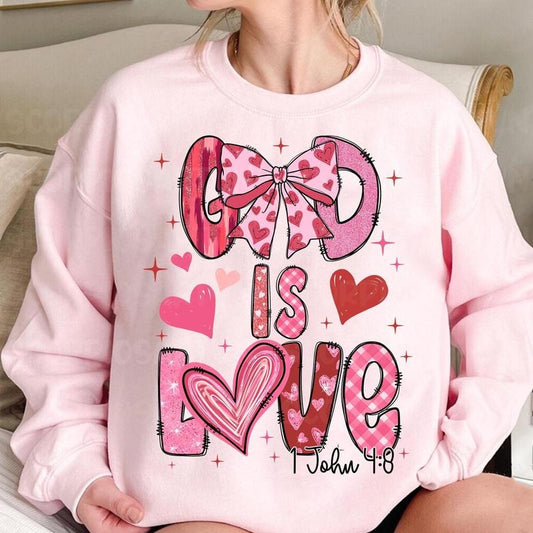 God is love Sweat, Christian valentine Sweat, Retro valentines Sweat, Love like Jesus Sweat, Valentine day Gifts, Gift...