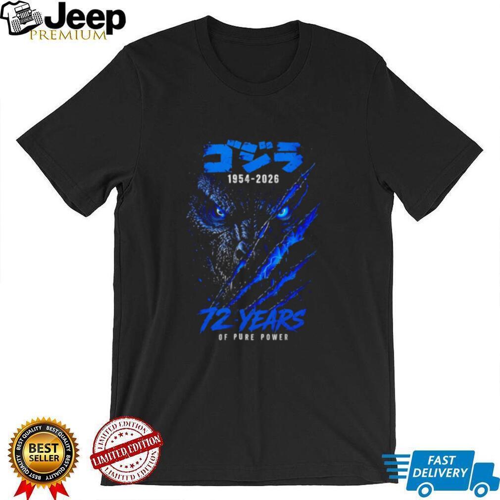 Godzilla 1954 2026 71 years of pure power claw mark illustrated shirt