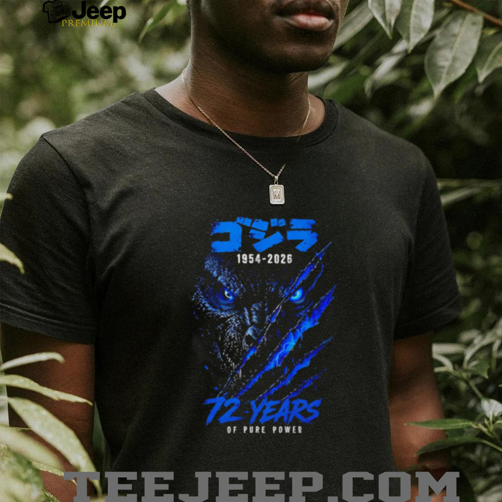 Godzilla 1954 2026 71 years of pure power claw mark illustrated shirt