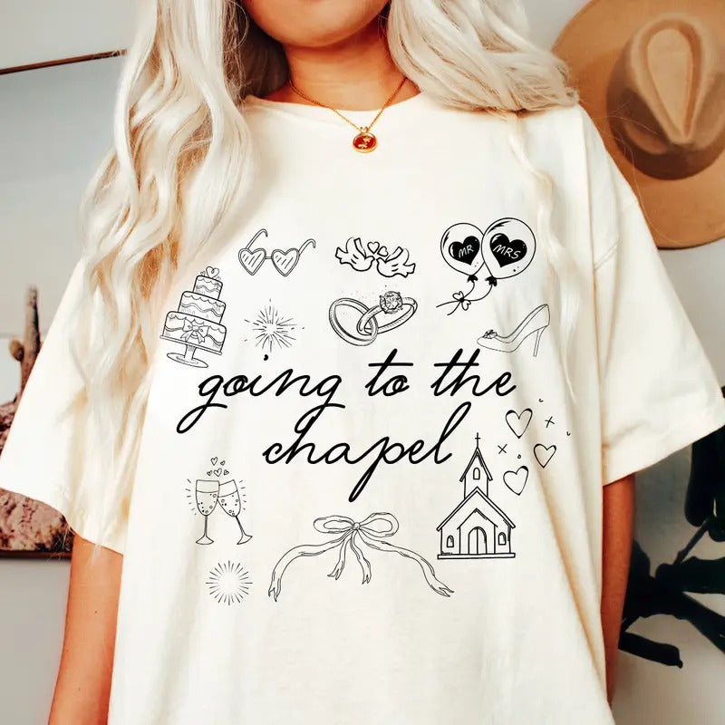 Going to the Chapel T-shirt ~ Unisex Apparel Relaxed Fit Printed In The USA Clothing Womenswear Casual Comfort Cotton Top Athletic Boho Chic