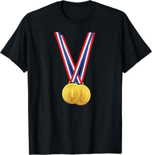 Gold Medals - Funny T-Shirt | Unisex Cotton Tee, Short Sleeve, Size S-5XL