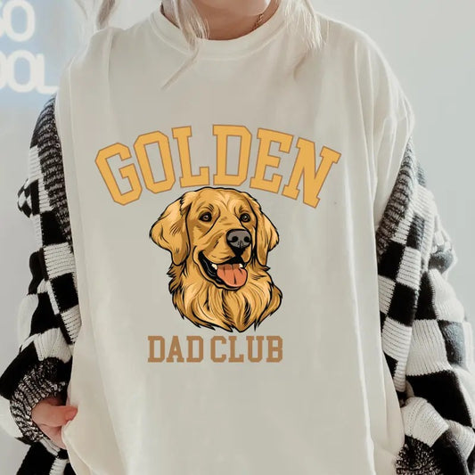 Golden Dad Club Shirt ~ Unisex Apparel Relaxed Fit Printed In The USA Clothing Womenswear Casual Comfort Cotton Top Athletic Boho Chicbrown chihuahua