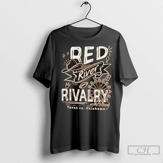 Golden Hat Red River Rivalry 2025 Texas Longhorns Vs Oklahoma Sooners T Shirts