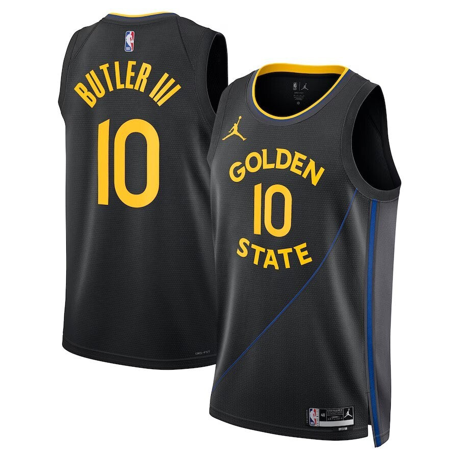 Golden State Warriors #10 Jimmy Butler Unisex Swingman Jersey - Statement Edition - Black