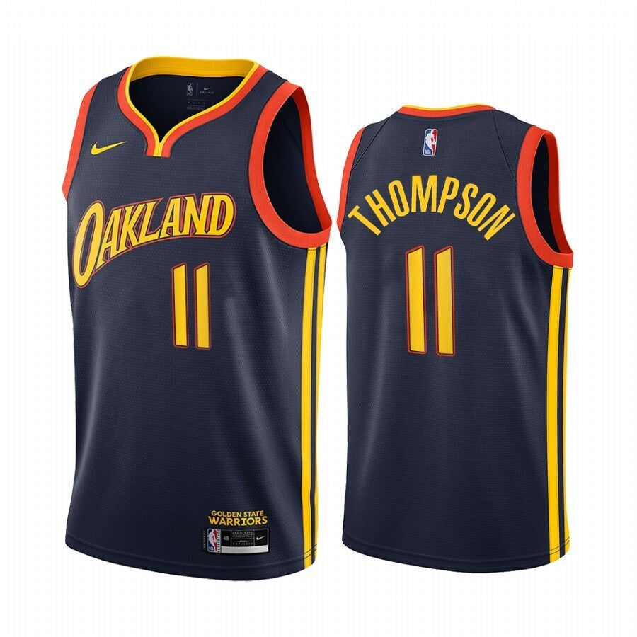 Golden State Warriors #11 Klay Thompson 20-21 Season Edition City Edition Warriors 11 # Navy Jersey