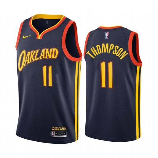 Golden State Warriors #11 Klay Thompson 20-21 Season Edition City Edition Warriors 11 # Navy Jersey