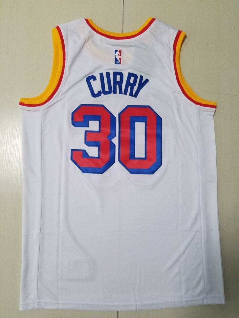 Golden State Warriors #30 Stephen Curry Warriors 30 Retro White s-xxl Style 1