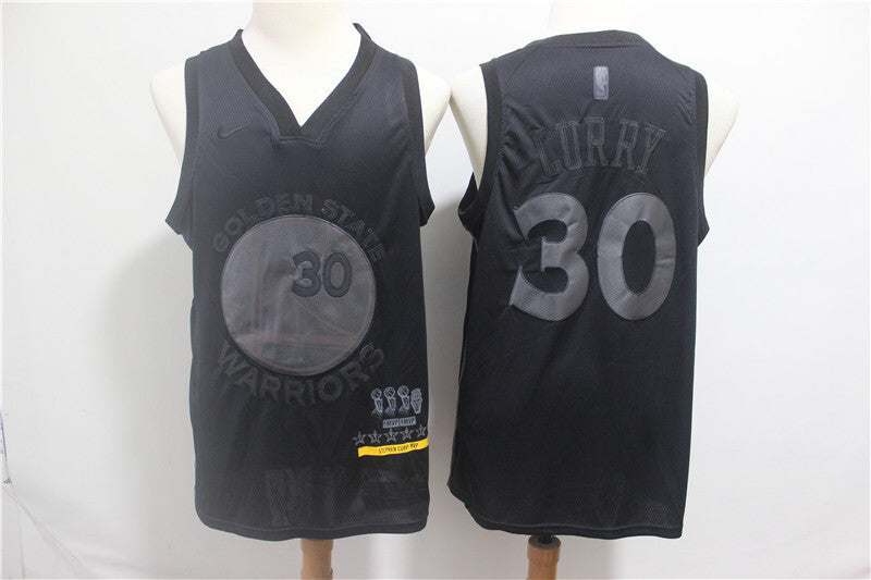 Golden State Warriors #30 Stephen Curry Warriors 30 # 2019 Black New MVP Honor Jersey