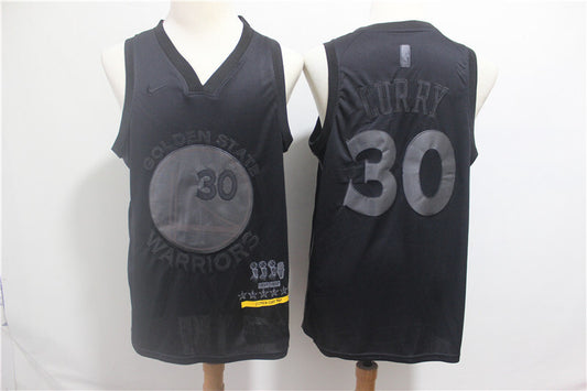 Golden State Warriors #30 Stephen Curry Warriors 30 # 2019 Black New MVP Honor Jersey