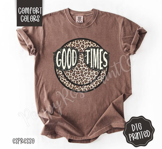 Good Times Smile Shirt Comfort Colors,  Women's Graphic Tee