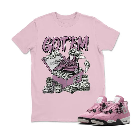 Got'em Money Match 4s AJ 4 Orchid Neutral Sneakers Unisex T-shirt