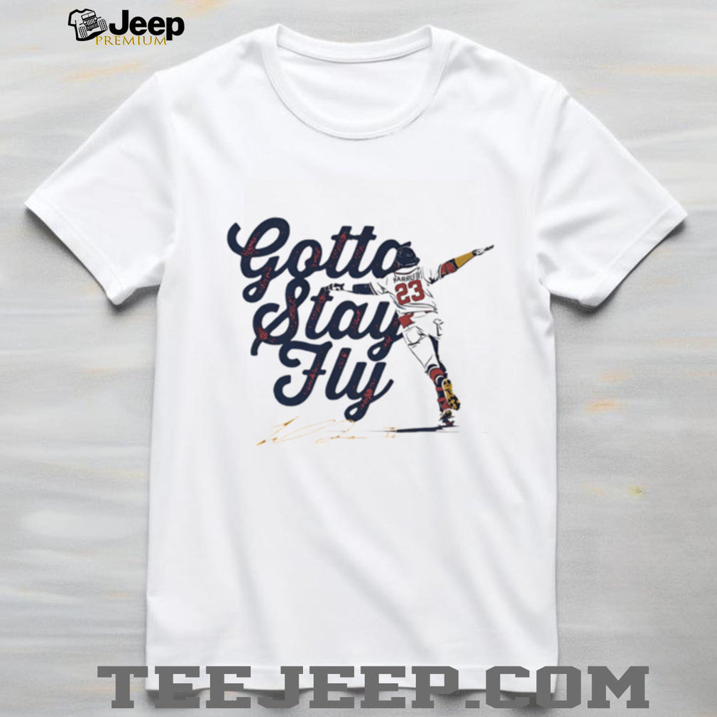 Gotta Stay Fly Baseball Player Action Silhouette T Shirt