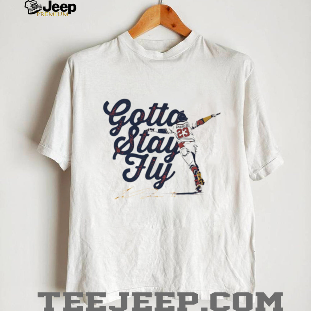 Gotta Stay Fly Baseball Player Action Silhouette T Shirt
