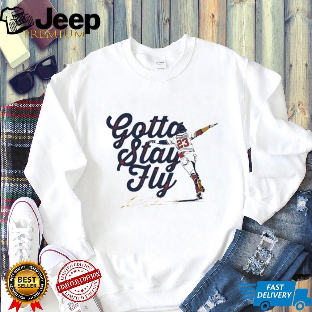 Gotta Stay Fly Baseball Player Action Silhouette T Shirt