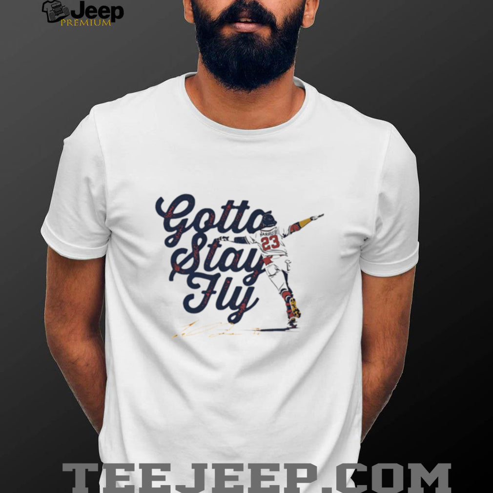 Gotta Stay Fly Baseball Player Action Silhouette T Shirt