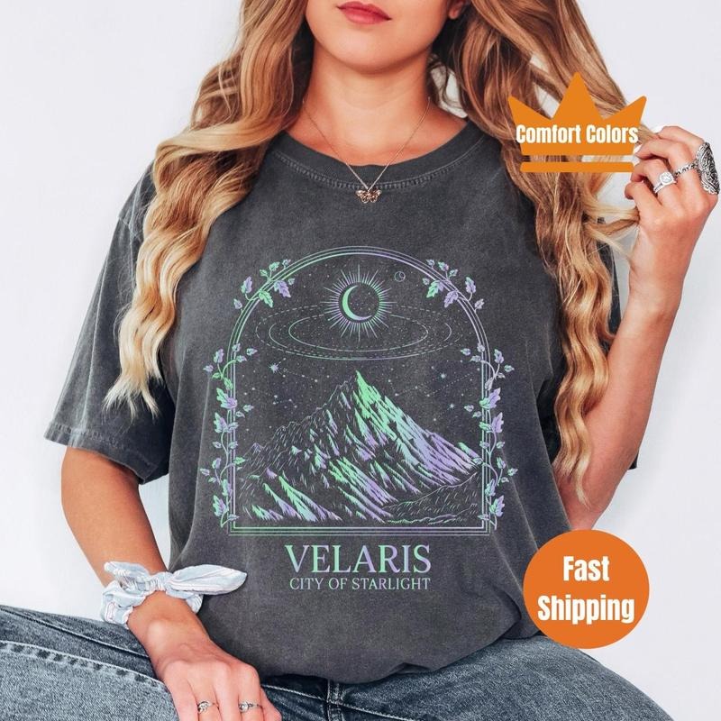 Gradient Velaris Shirt, Fantasy City Shirt, Gradient Velaris City Of Starlight Acotar Shirt, The Night Court Shirt, City Of