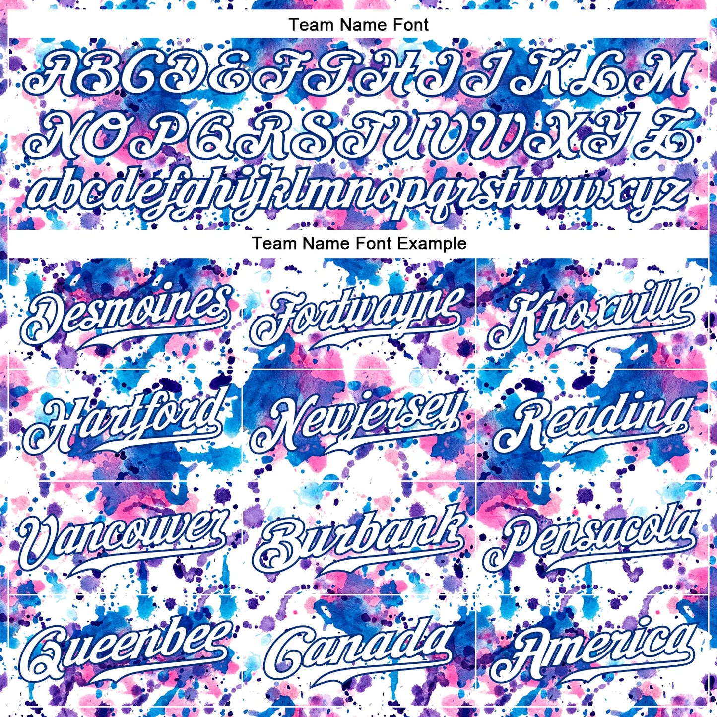 Custom Graffiti Pattern White-Royal 3D Abstract Watercolor Authentic Baseball Jersey
