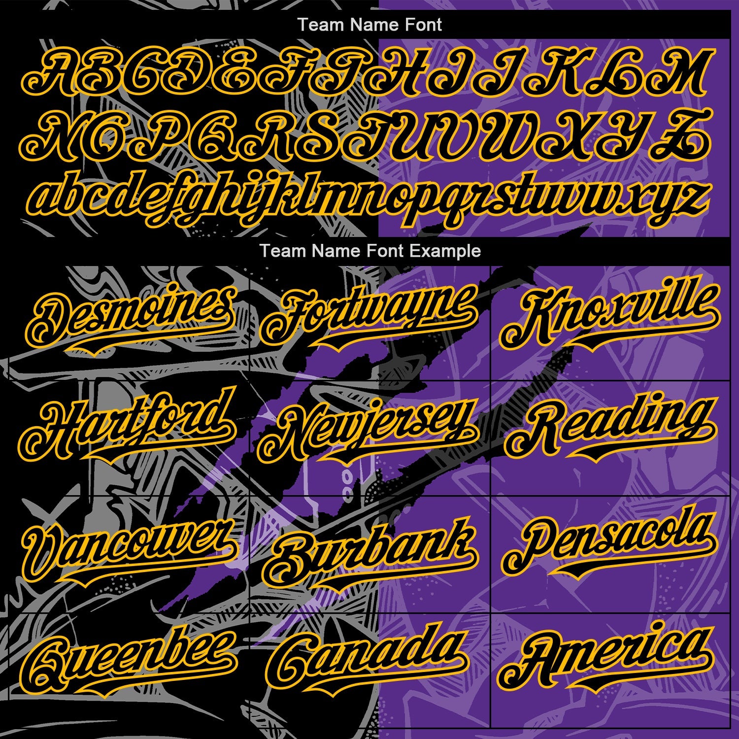Custom Graffiti Pattern Black Purple-Gold 3D Scratch Authentic Baseball Jersey