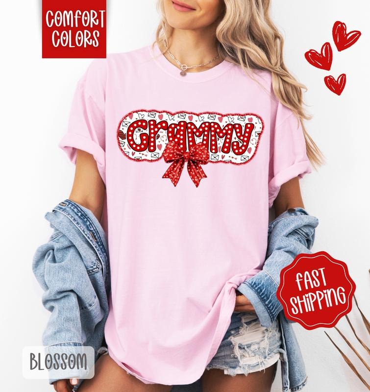 Grammy Valentine Shirt Comfort Colors, Valentine's Day Women's Tee, Cute Women's Tshirt
