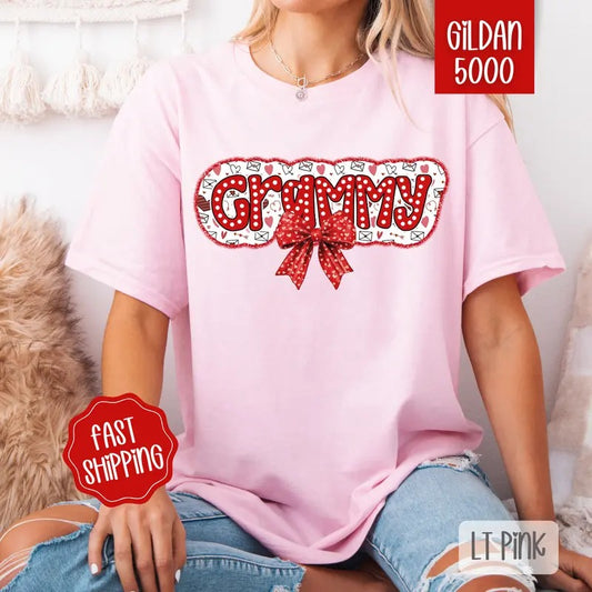 Grammy Valentine Shirt Gildan, Valentine's Day Women's Tee, Cute Women's Tshirt Plus Sizes