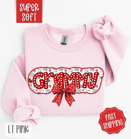 Grammy Valentine Sweatshirt, Valentine's Day Crewneck, Cute Women's Sweater