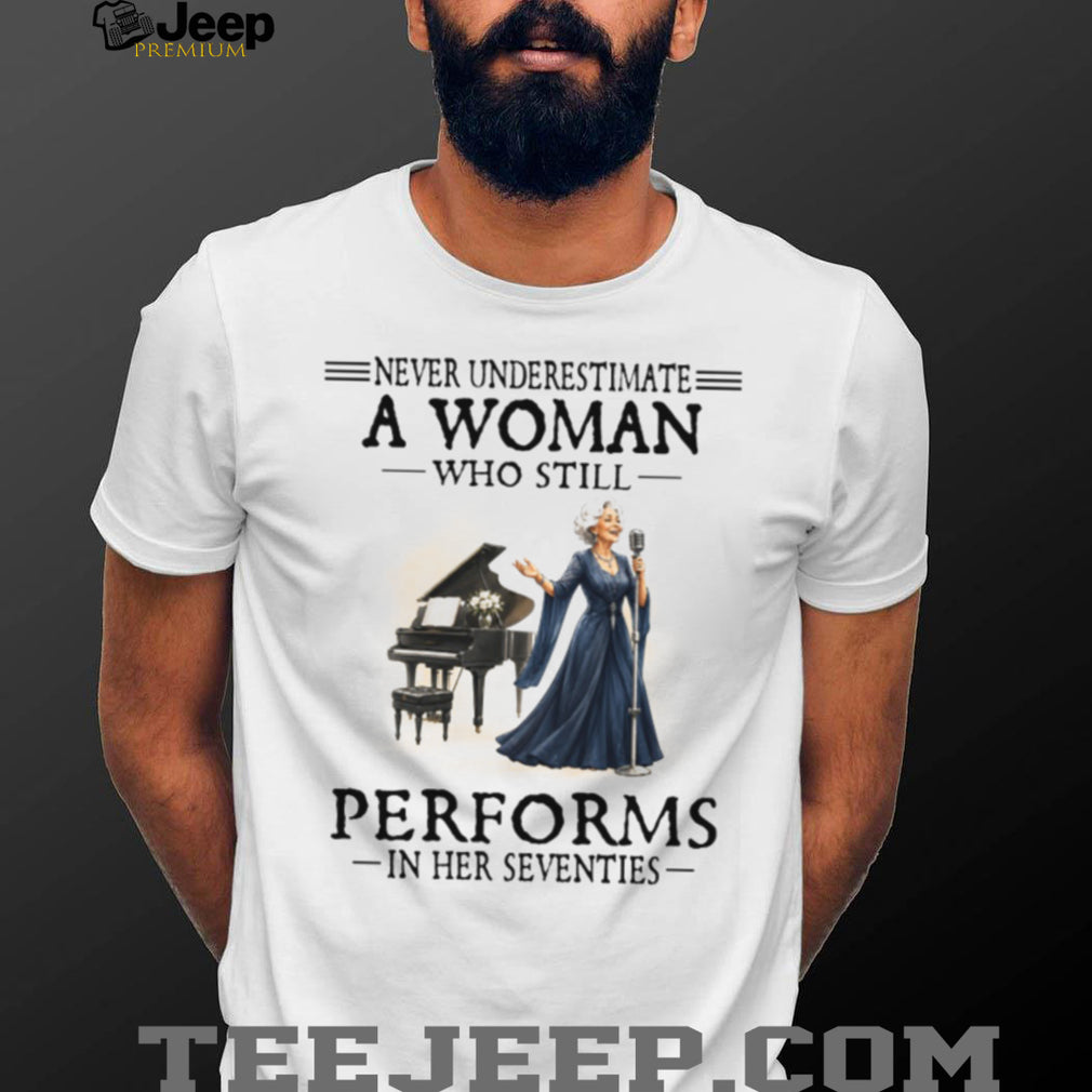 Grand Piano Opera Vocalist Concert Tour Retro Style Seventies Women Singer Shirt