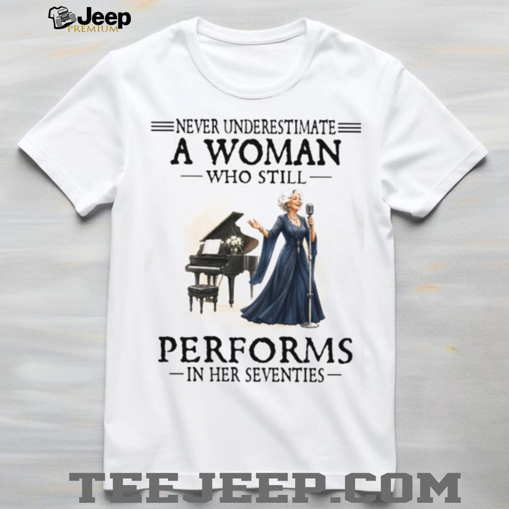 Grand Piano Opera Vocalist Concert Tour Retro Style Seventies Women Singer Shirt