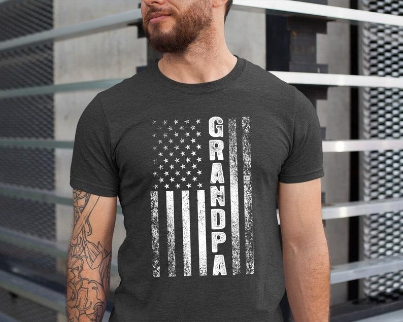 Grandpa Shirt, Grandpa Gift, Grandpa Tshirt, Gifts For Grandpa, Grandpa Fathers Day Gift, Grandpa T Shirt, Grandpa Flag ...