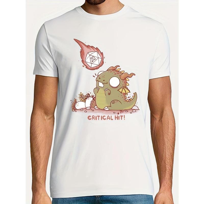 Graphic Printed T-shirt Men's Casual Summer And Autumn Slightly Elastic Round Neck T-shirt Made in USAstyle{n002}4