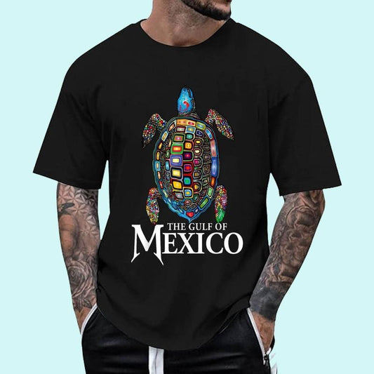 Graphic Sea Turtle Gulf of Mexico Never Forget Trump T-Shirt | Tee For Men and Women, Unisex Cotton