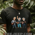 Grateful Dead Cartoon Band Character Vintage Retro Style Music Fans Gift Black Shirt