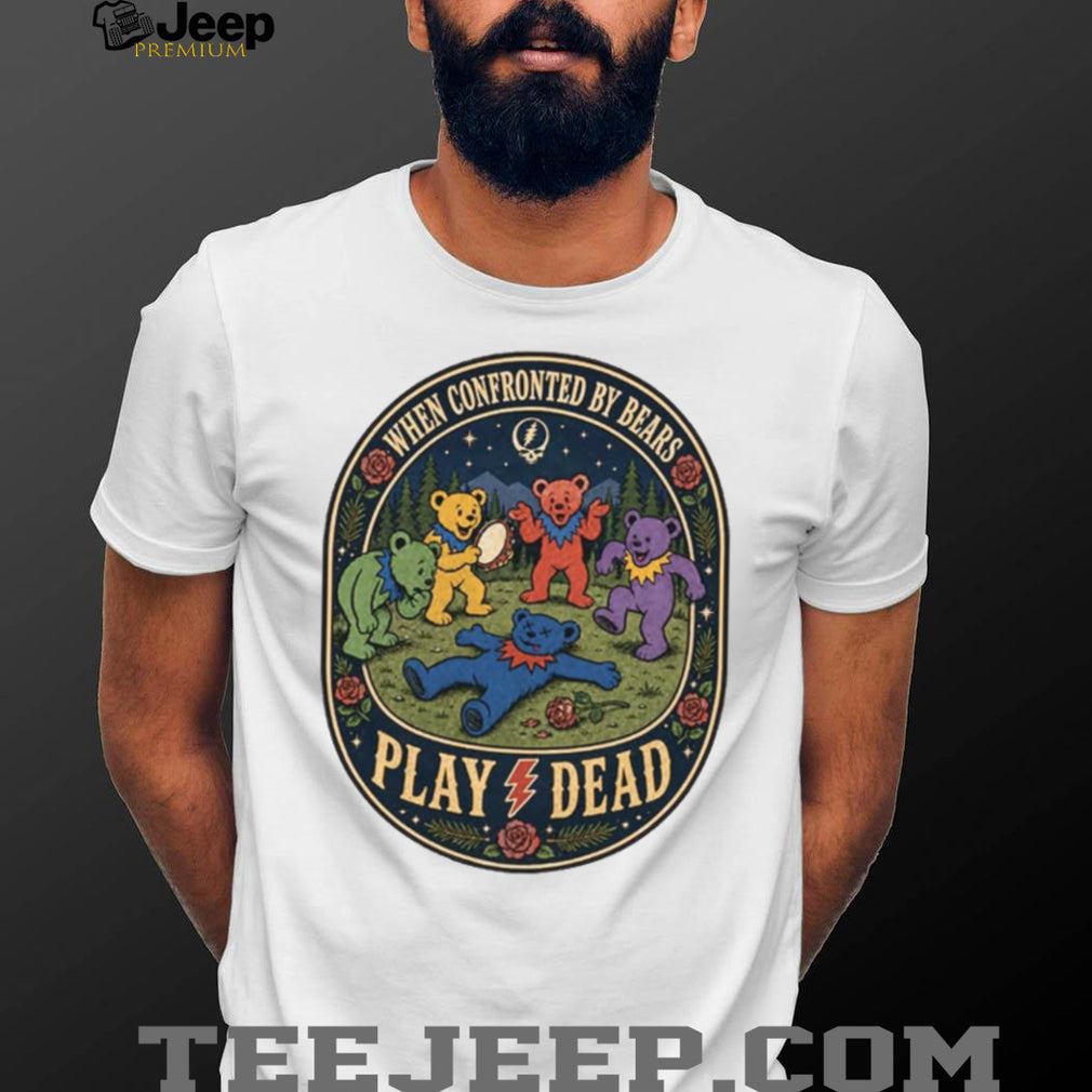 Grateful Dead Dancing Bears Play Dead Music Band T Shirt