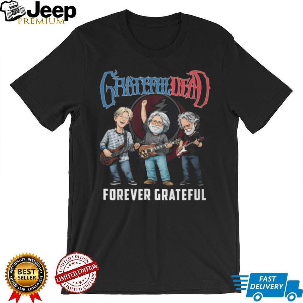 Grateful Dead Forever Grateful Cartoon Band Members T Shirt