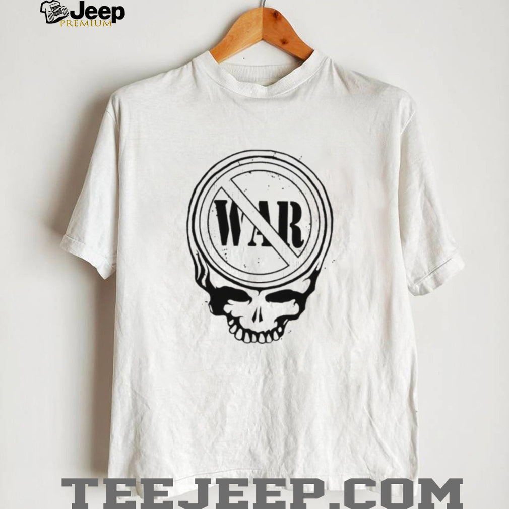 Grateful Dead Style Steal Your Face No War Peace Graphic White T Shirt