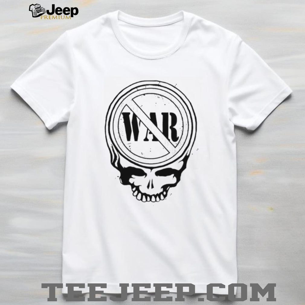 Grateful Dead Style Steal Your Face No War Peace Graphic White T Shirt