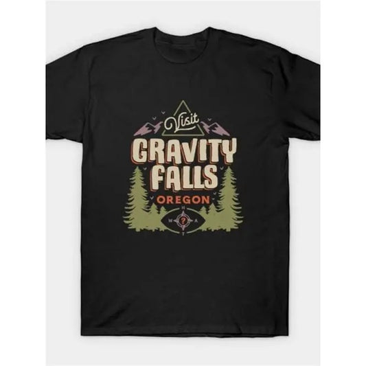Gravity Falls T Shirt Men'S Retro Short Sleeve T-Shirt Made in USA