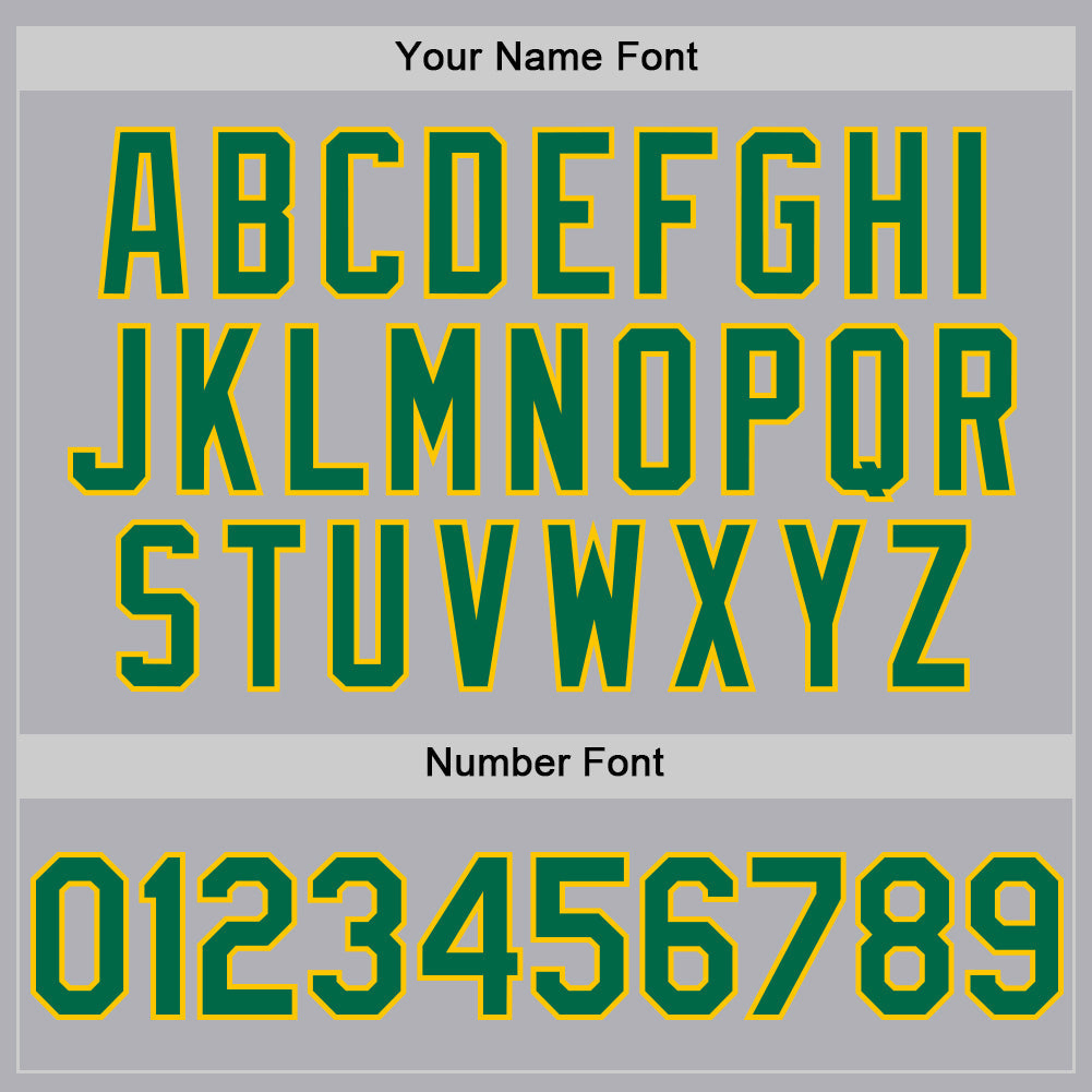 Custom Gray Kelly Green-Yellow Mesh Authentic Throwback Baseball Jersey T-Shirts, Hoodie, Sweatshirt (Image 5)