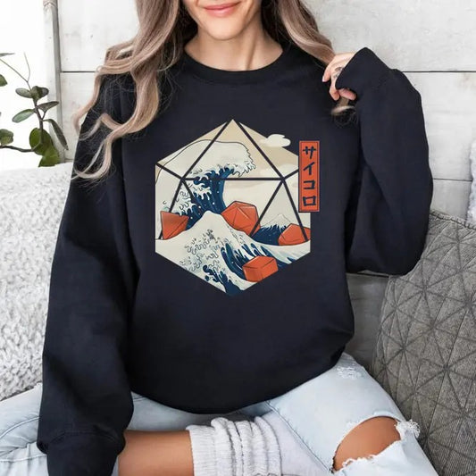 Great Wave of Dice Shirt | d20 shirt | dungeons and dragons | dice dnd | dnd tshirt Hoodie, Sweatshirt | WearSparks.com