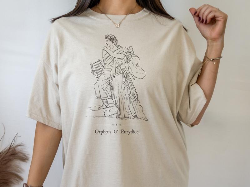 Greek Mythology T-Shirt Orpheus and Eurydice Shirt Poet Shirt Ancient Greece Greek Gods Shirt Greek Goddess Dark Academia Clothing Artsy Shirt