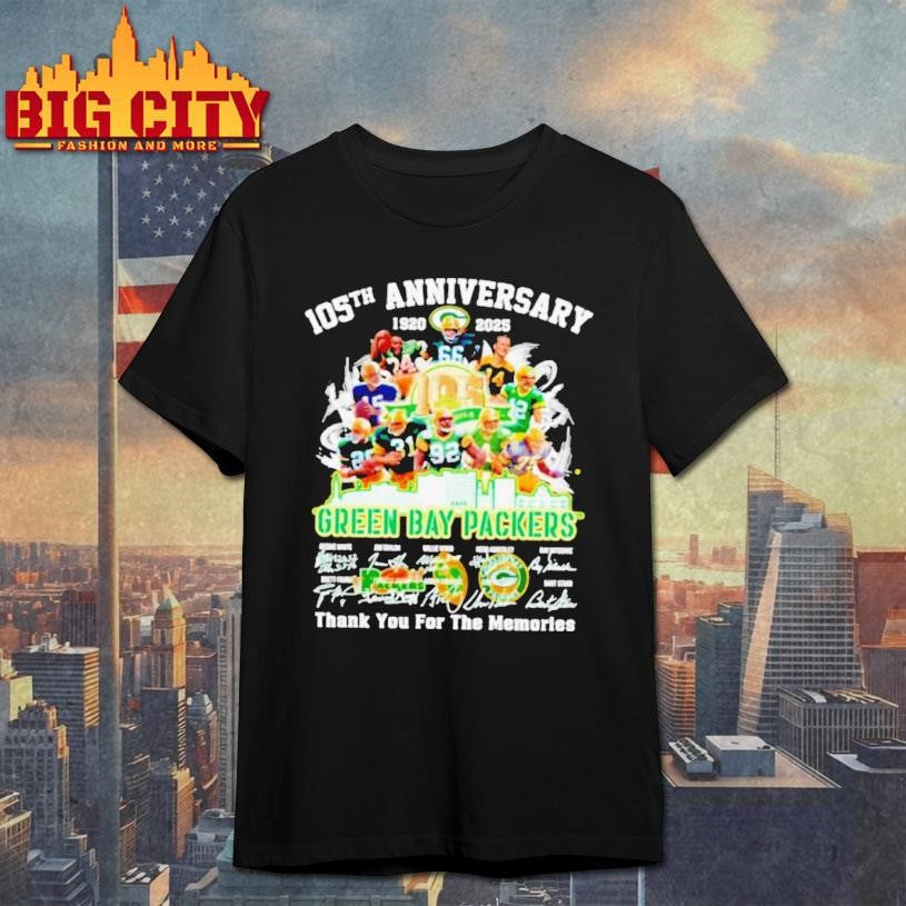 Green Bay Pacers 105th Anniversary Thank You For The Memories Signatures Shirt