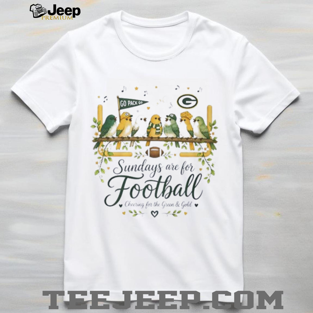 Green Bay Packer are for football cheering for the Green and Gold graphic birds shirt