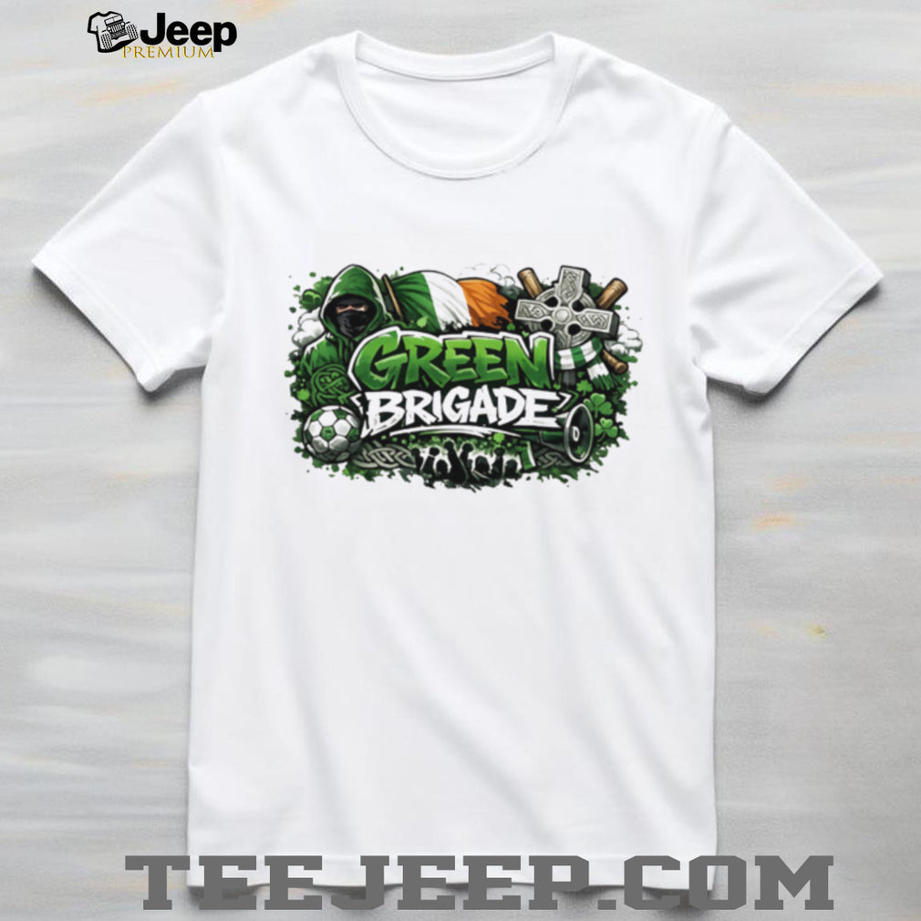 Green Brigade Celtic FC Supporters Ultras Football Graphic T Shirt