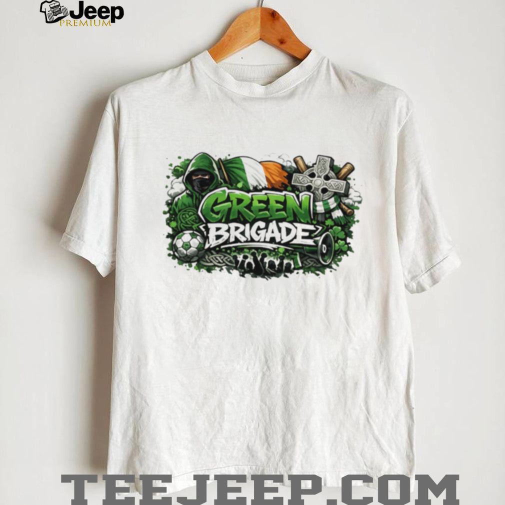 Green Brigade Celtic FC Supporters Ultras Football Graphic T Shirt