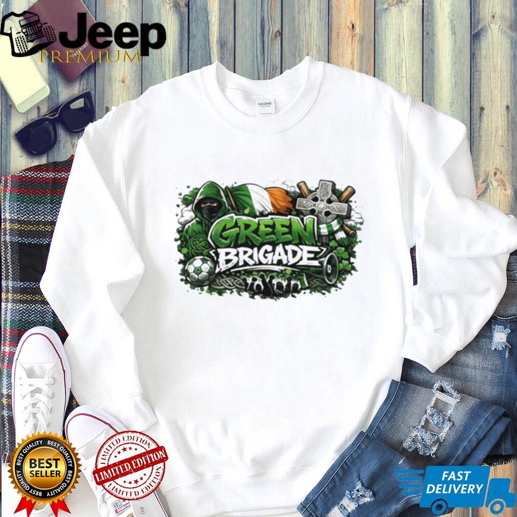 Green Brigade Celtic FC Supporters Ultras Football Graphic T Shirt