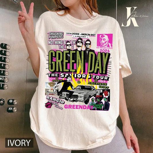 Green Day Dookie Album T-shirt,  Green Day Band Shirt,  Dookie Album Tee - Nu-metal Band T-shirt, Green Day Savior Tour, Green Day, DT1208